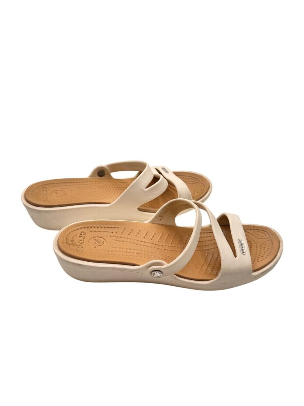 Crocs 10W  Slide Sandals Dual Straps Lightweight Design Cushioned Footbed Comfor